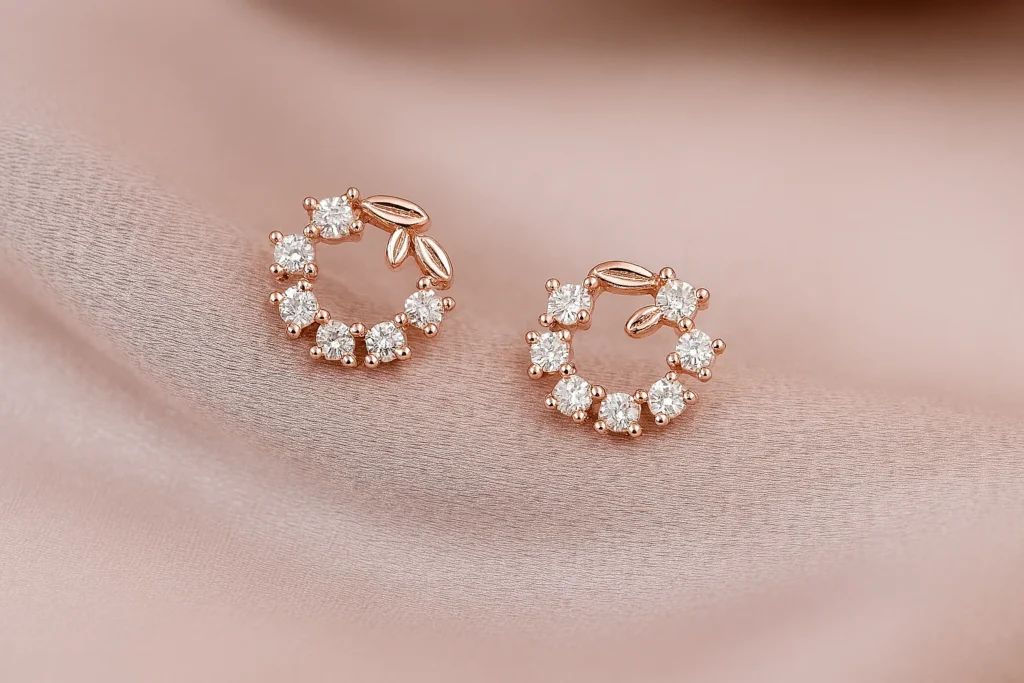 Minimalistic wedding earrings