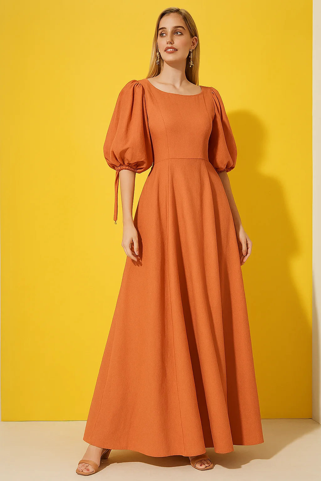 orange dress
