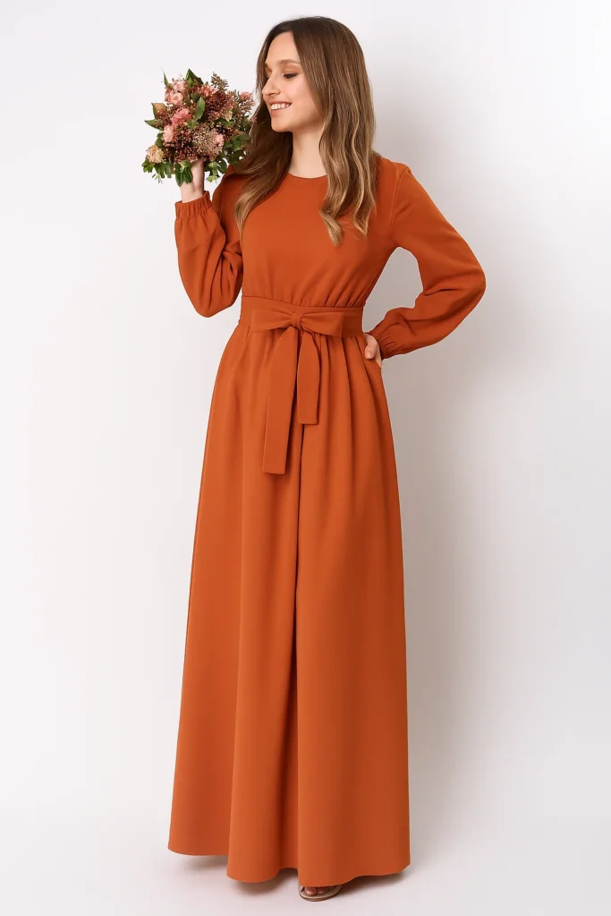 Burnt Orange Bridesmaid Dresses