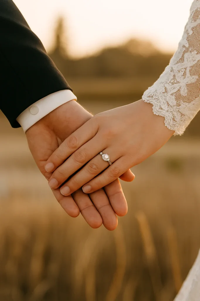 Wedding couple sharing a special moment