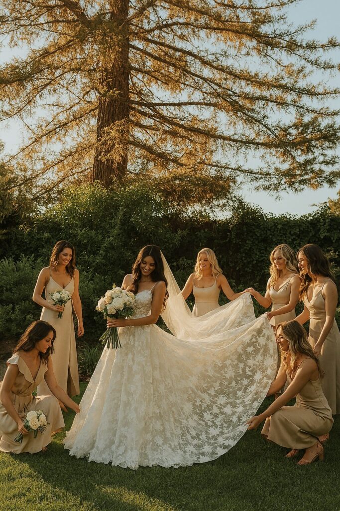 Group of bridesmaids.