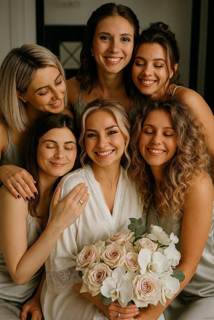 Group of bridesmaids.