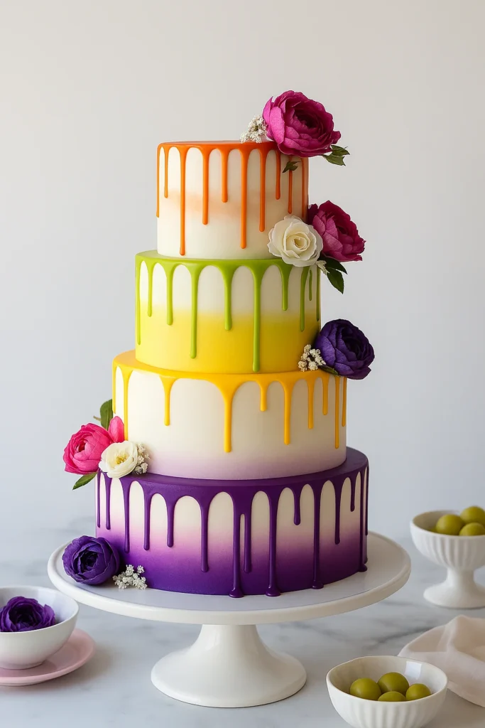 Ombre Wedding Cake