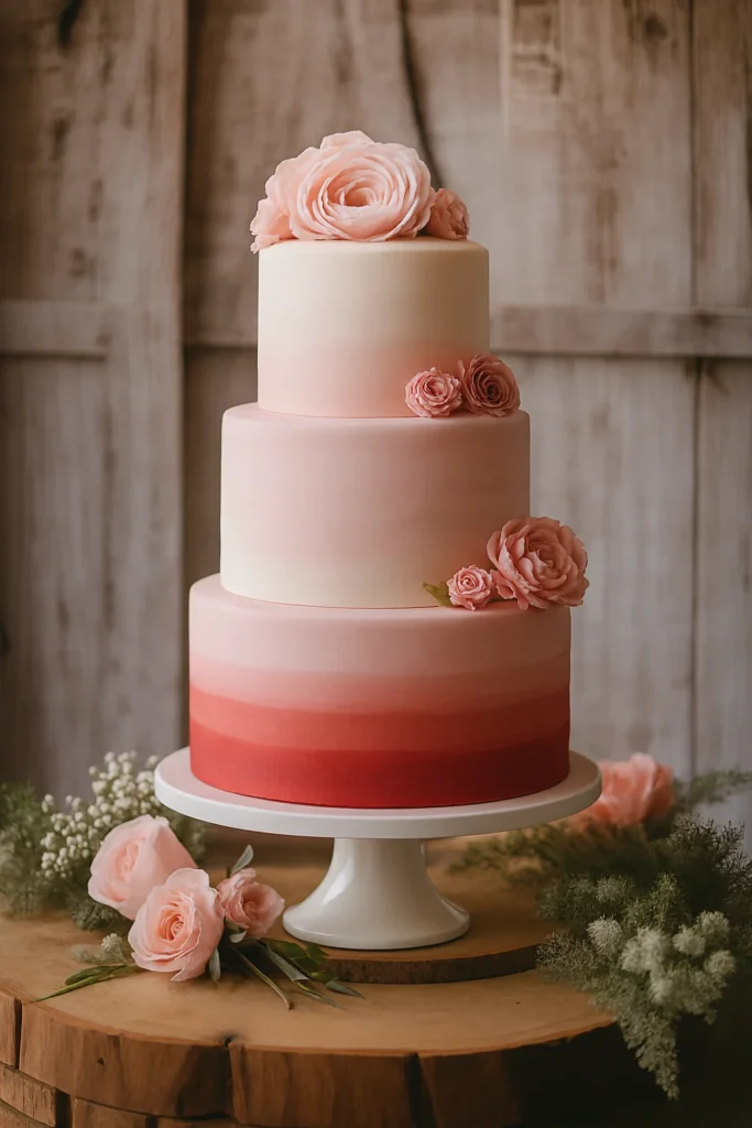 Ombre Wedding Cake