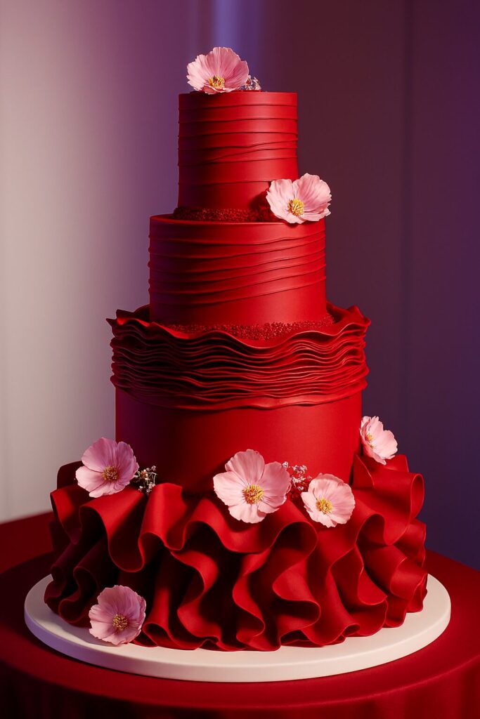 Red Wedding Cake