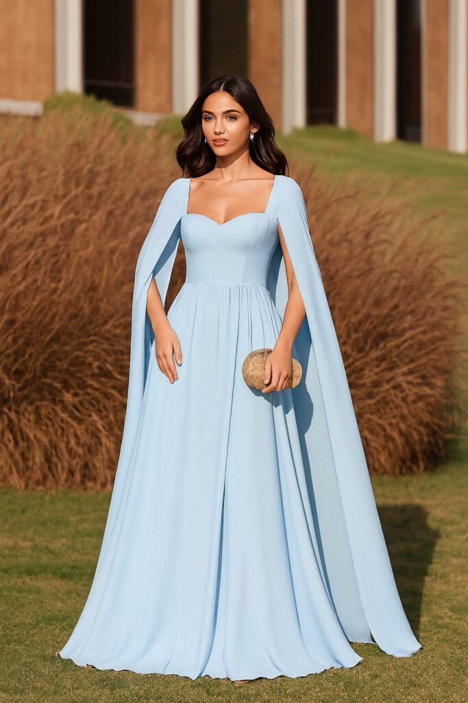Stylish bridesmaid look for wedding event