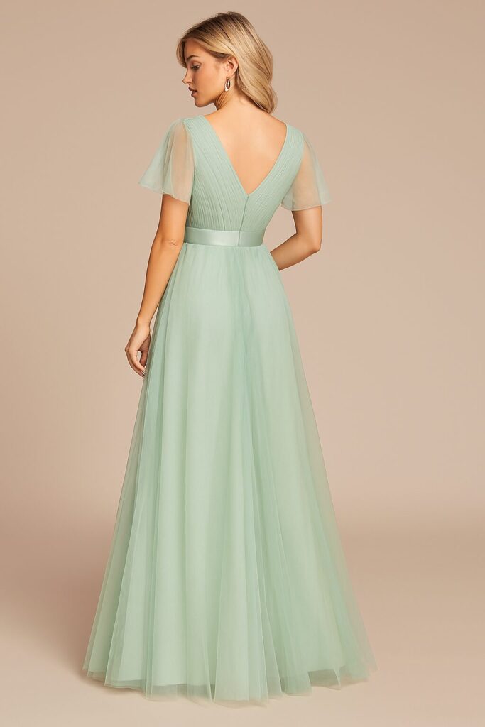 Wedding attire for bridesmaid with timeless charm