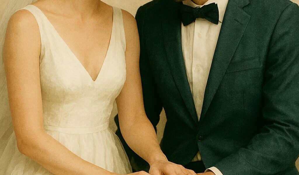 couple posing for photo