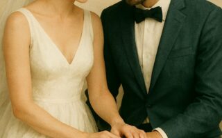 couple posing for photo