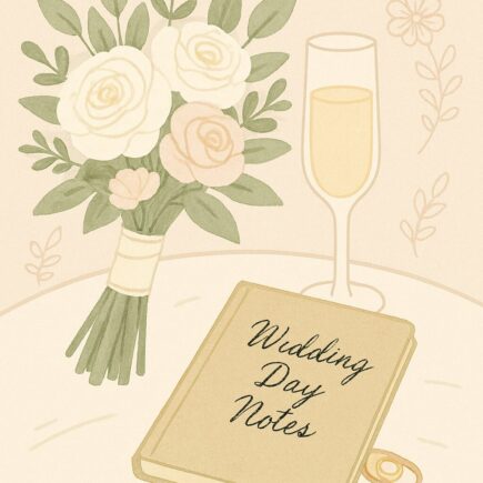 wedding day notes illustration