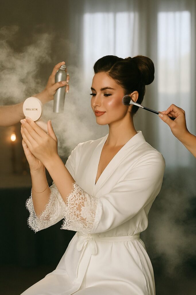 Bridesmaid duties on the wedding day