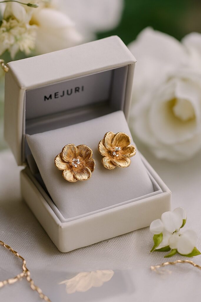 Elegant bridal wedding earrings for brides
