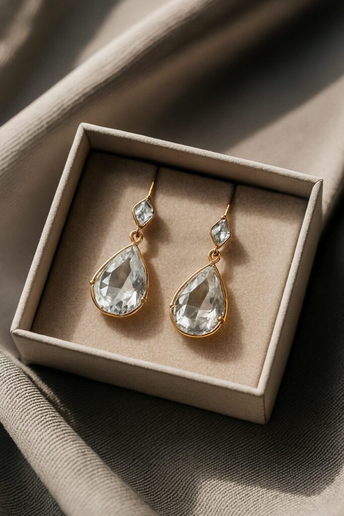 Elegant bridal wedding earrings for brides