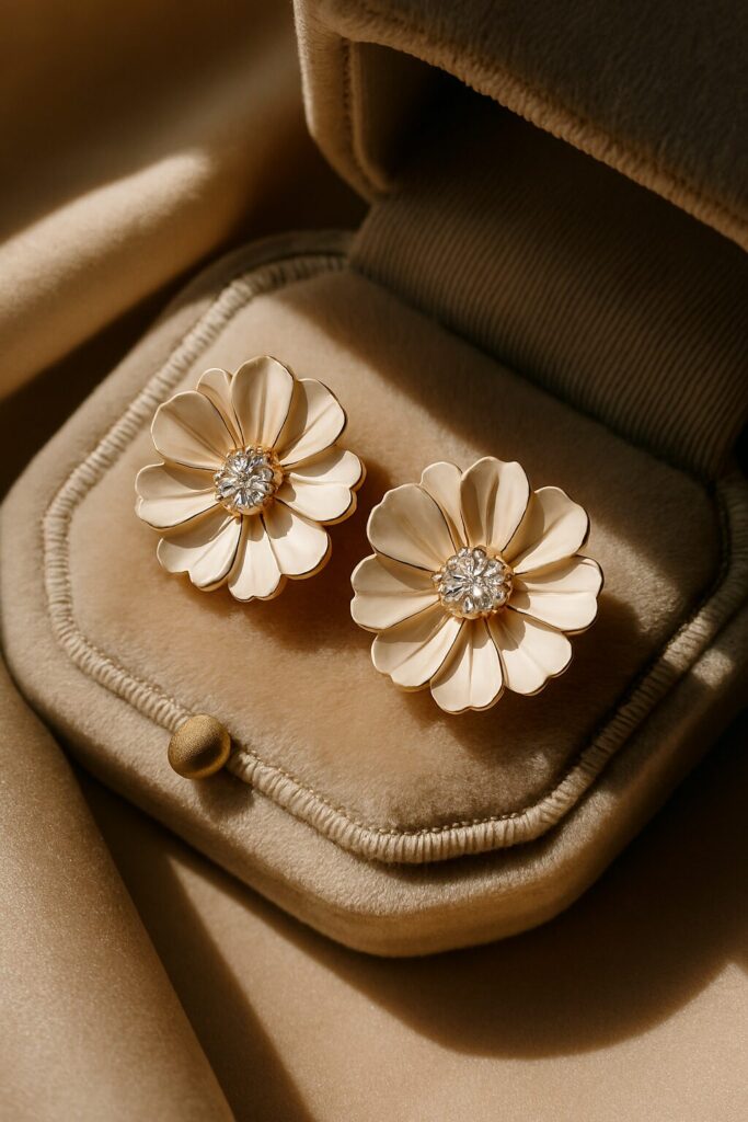 Elegant bridal wedding earrings for brides