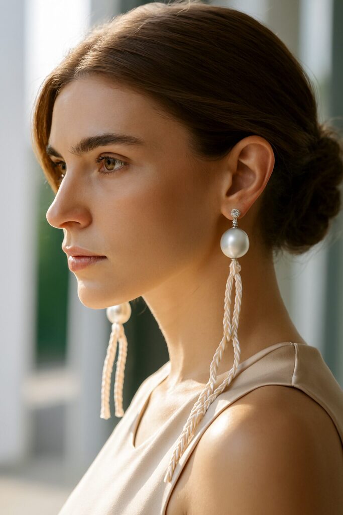 Elegant bridal wedding earrings for brides