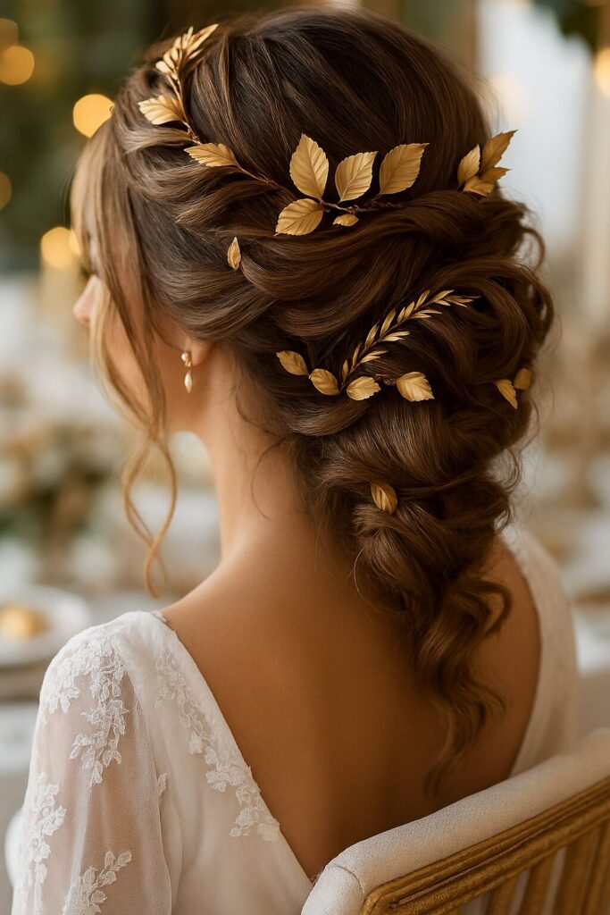 Elegant bridal hairstyle inspiration for wedding day looks.