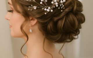 Elegant bridal hairstyle inspiration for wedding day looks.