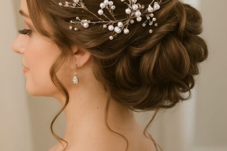 Elegant bridal hairstyle inspiration for wedding day looks.