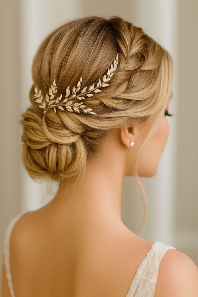 Elegant bridal hairstyle inspiration for wedding day looks.
