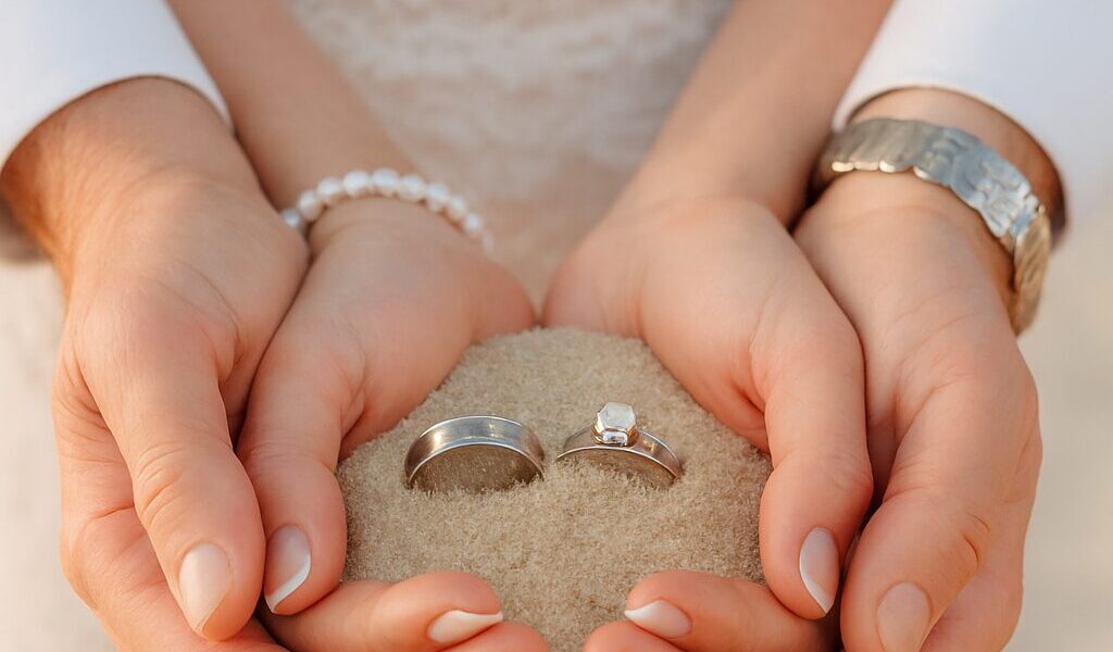 Beautiful beach wedding setup with elegant details