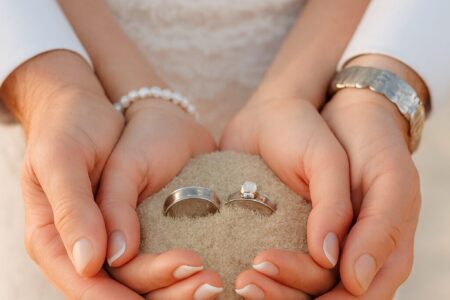Beautiful beach wedding setup with elegant details