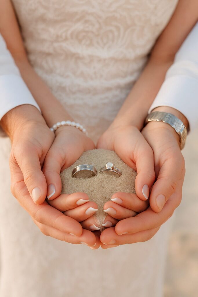 Beautiful beach wedding setup with elegant details