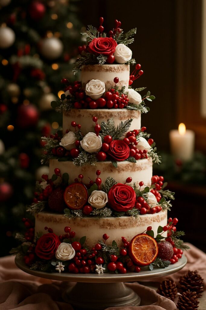 Magical Christmas wedding ceremony