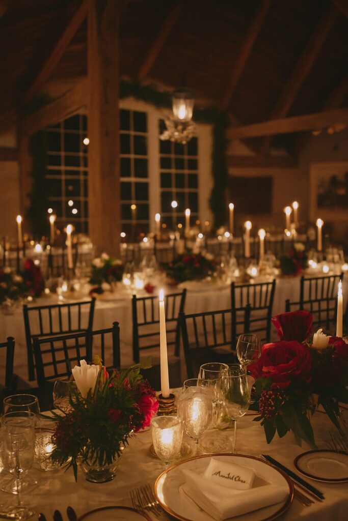 Magical Christmas wedding ceremony