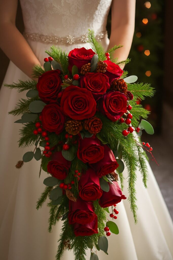 Magical Christmas wedding ceremony
