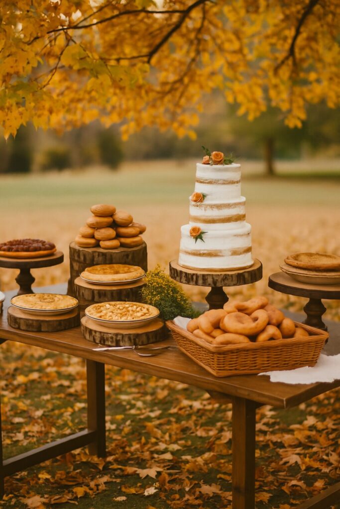 Delicious wedding dessert table
