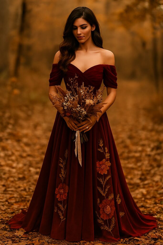 Modern wedding guest gown design