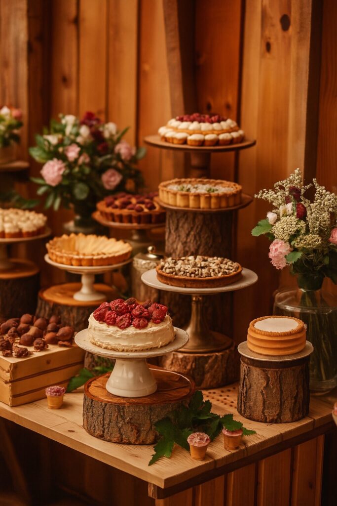 Delicious wedding dessert table