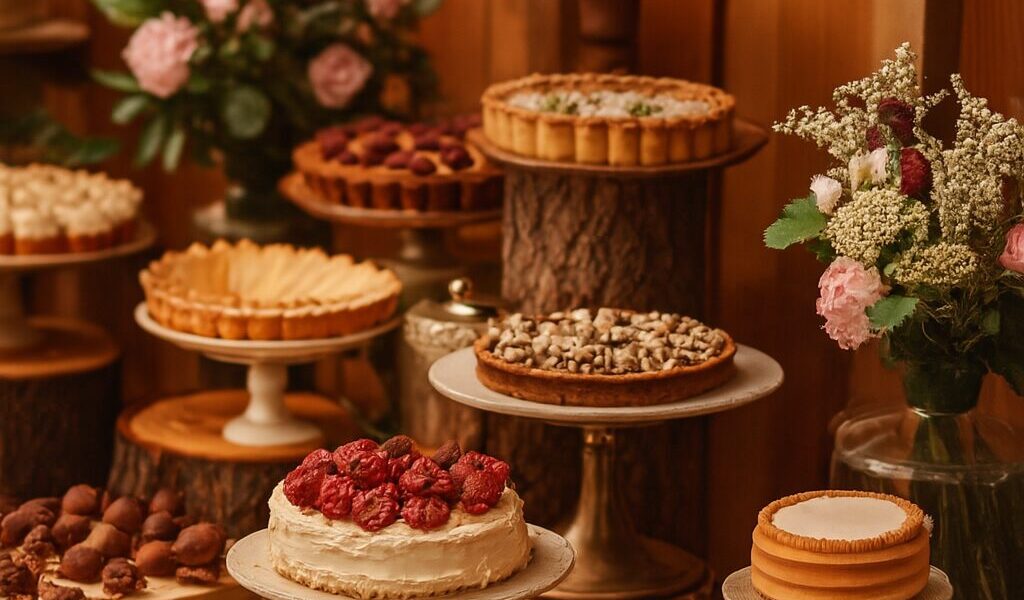 Delicious wedding dessert table