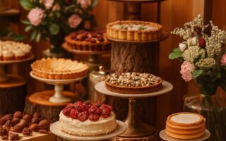 Delicious wedding dessert table
