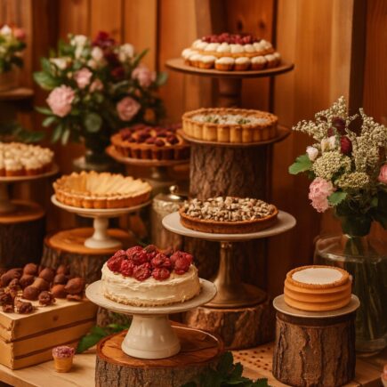 Delicious wedding dessert table