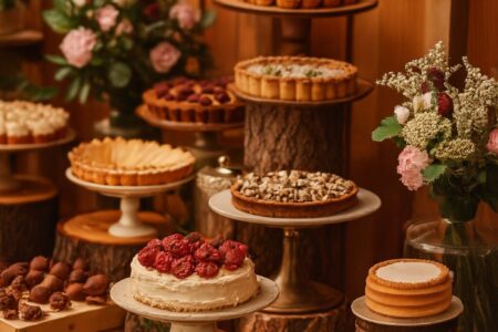 Delicious wedding dessert table