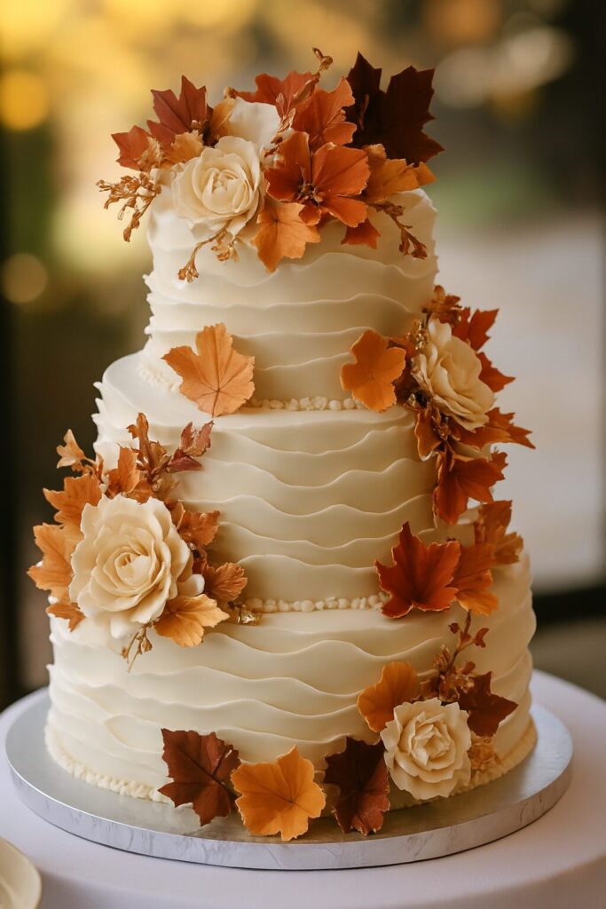 Modern wedding cake with artistic design