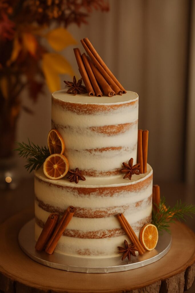 Modern wedding cake with artistic design