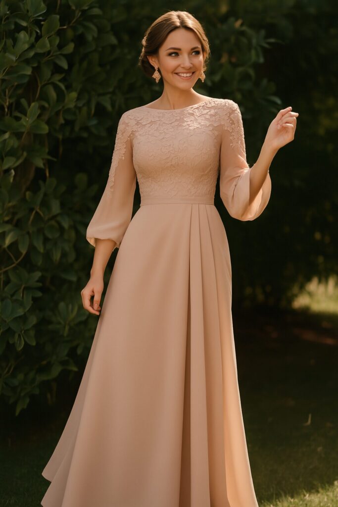 Modern wedding guest gown design