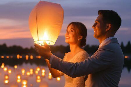 Joyful moment captured in wedding photo