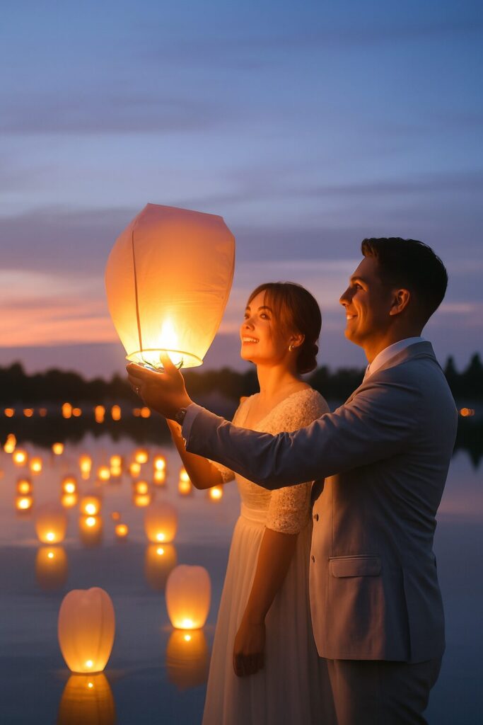 Joyful moment captured in wedding photo