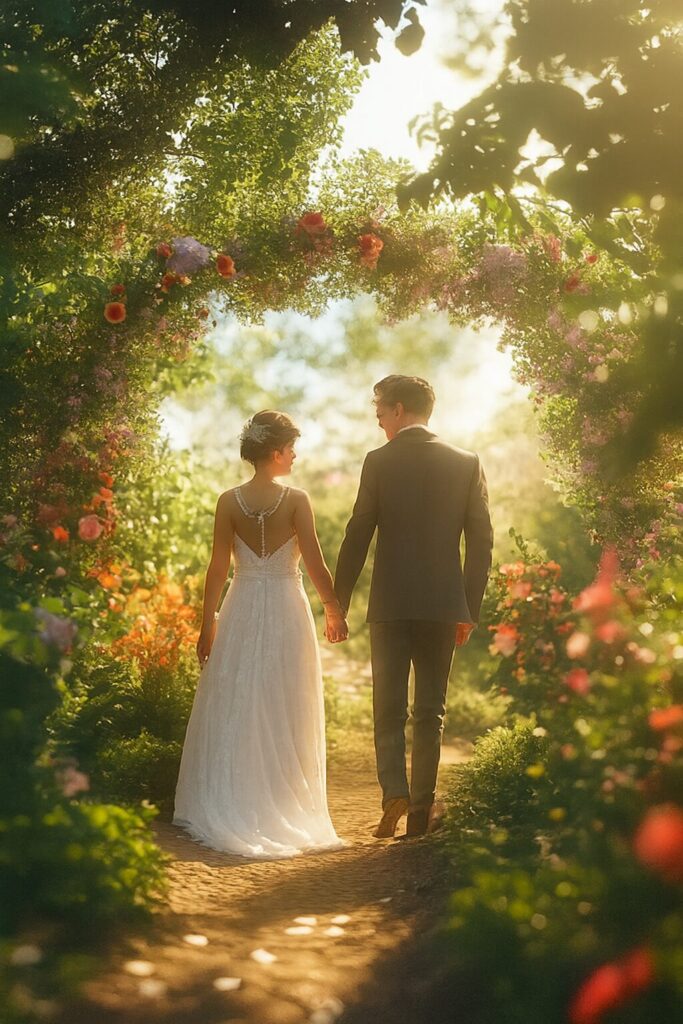 Joyful moment captured in wedding photo