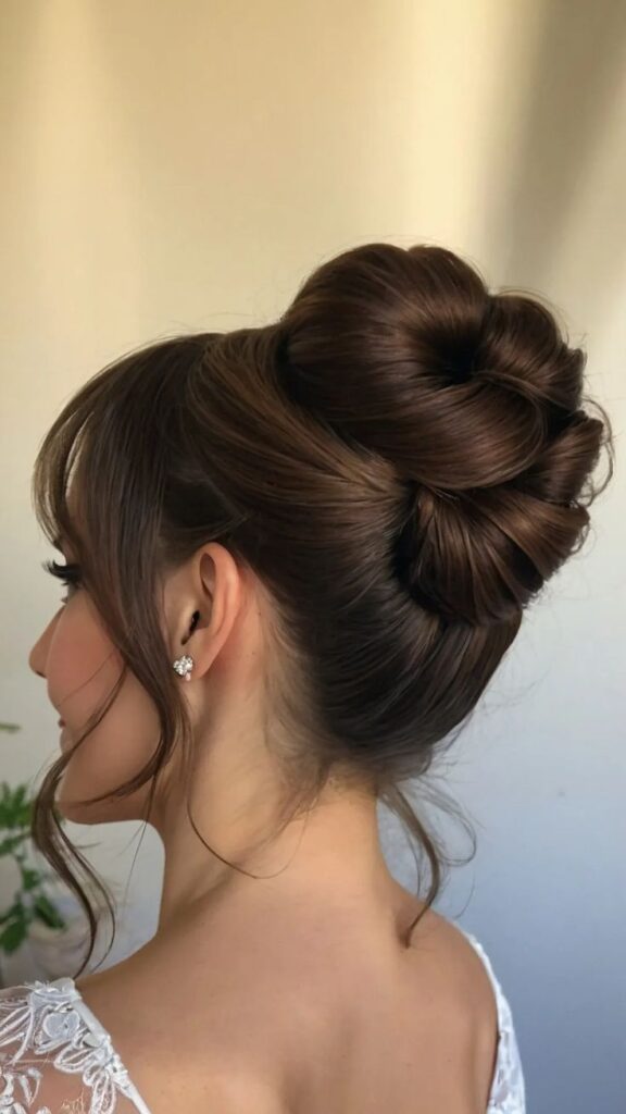Elegant bridal hairstyle inspiration for wedding day looks.