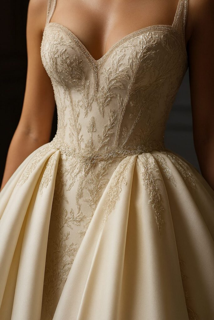 Modern minimalist bridal dress