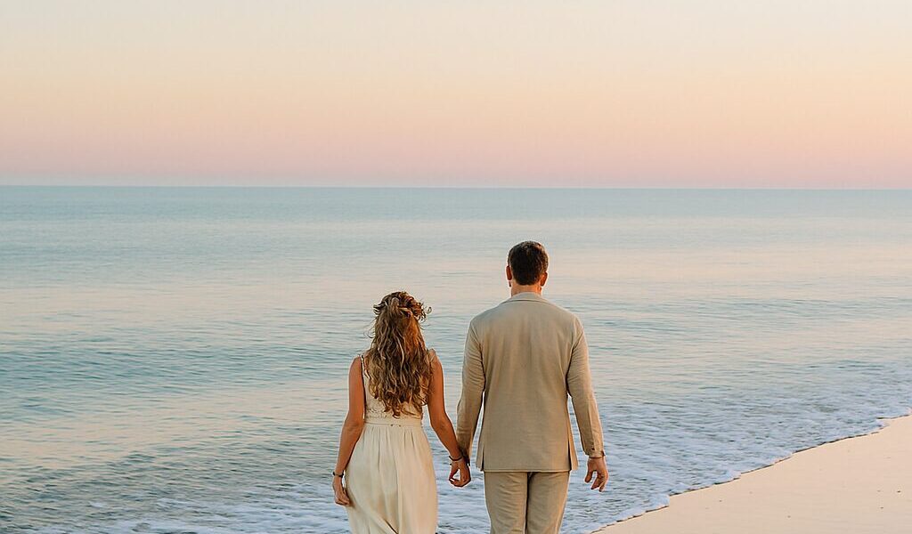 Joyful moment captured in wedding photo