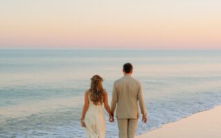 Joyful moment captured in wedding photo