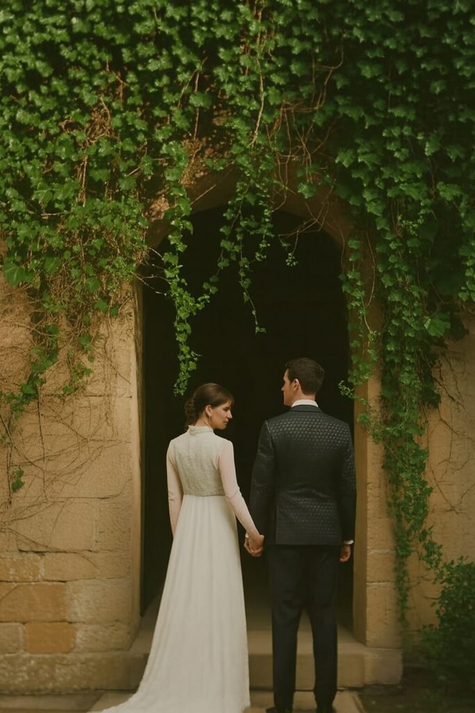 Joyful moment captured in wedding photo