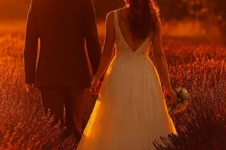 Joyful moment captured in wedding photo