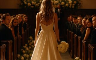 Candid wedding photography moment