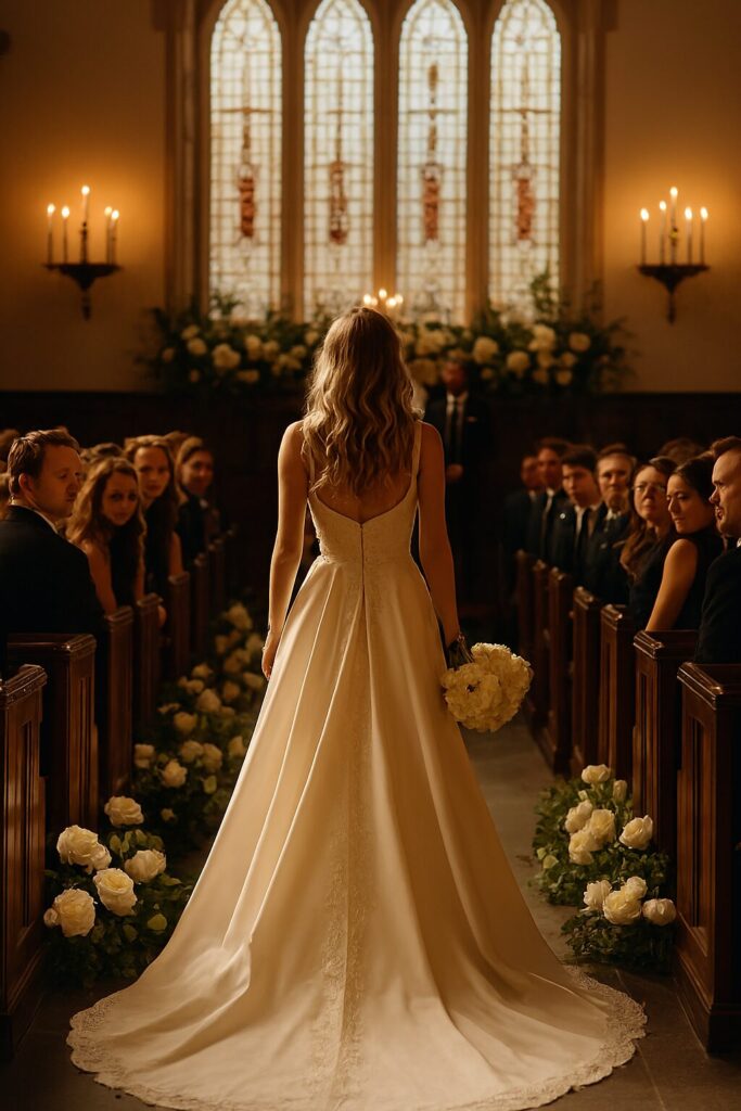 Candid wedding photography moment